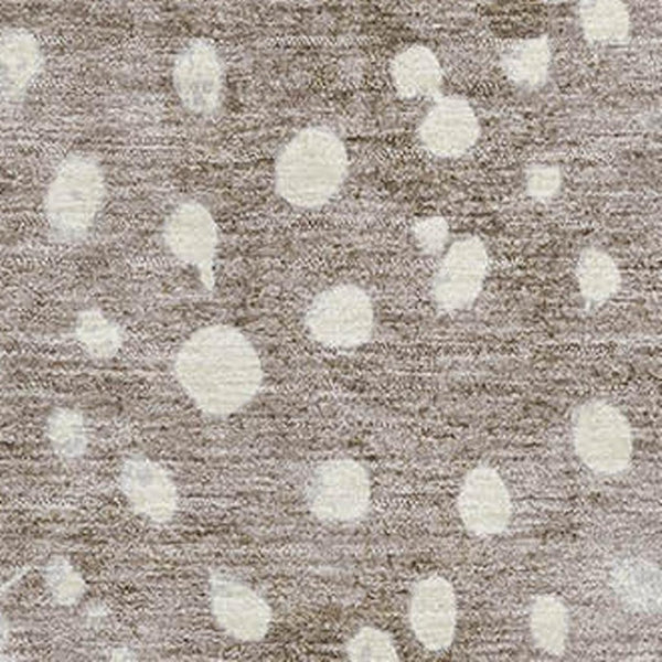 HomeRoots 5' X 8' Washable Khaki Blue & Ivory Polka Dot Area Rug with UV Protection for Stylish Home Decor 693254