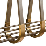 Sabine 58'' Wide 10-Light Linear Chandelier - Pecan with Brushed Gold 69326/10 Elk Lighting