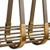 Sabine 72'' Wide 14-Light Linear Chandelier - Pecan with Brushed Gold 69327/14 Elk Lighting