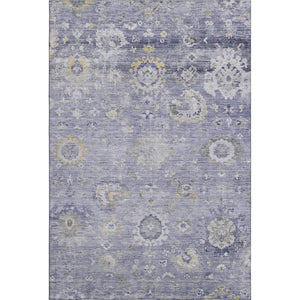 HomeRoots 8' Elegant Lavender Gold Ivory Oriental Washable Area Rug - Stain Resistant, UV Protected, Durable Design 693274