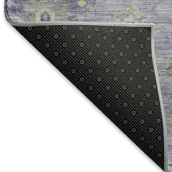 HomeRoots 8' Elegant Lavender Gold Ivory Oriental Washable Area Rug - Stain Resistant, UV Protected, Durable Design 693274