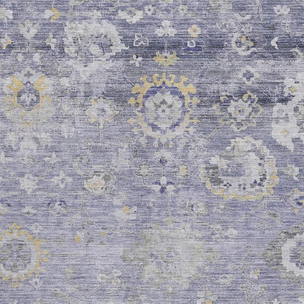 HomeRoots 10' X 14' Elegant Lavender Gold Ivory Area Rug – Durable, Washable, UV Protected for High-Traffic Homes 693276