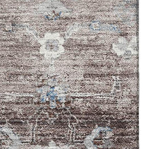 HomeRoots 5' X 8' Elegant Taupe Blue Beige Oriental Washable Area Rug with UV Protection & Stain Resistance 693284