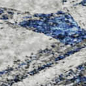 HomeRoots 10' X 14' Blue Gray Silver Floral Area Rug - Washable, UV Protected, Non-Slip & Stain Resistant Comfort 693294