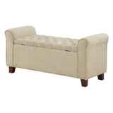 OSP Home Furnishings Crowder Storage Bench Linen