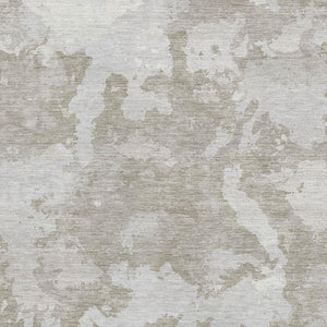 HomeRoots 10' X 14' Taupe Gray & Silver Abstract Rug - Washable, UV-Protected, Stain-Resistant & Pet-Friendly 693360