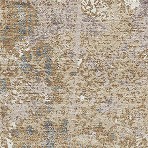 HomeRoots 10' Khaki Beige & Charcoal Abstract Washable Area Rug - UV Protected, Durable & Easy Care Design 693384