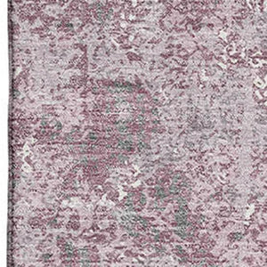 HomeRoots 5' X 8' Stylish Pink Charcoal Ivory Abstract Area Rug – Washable, UV Protected, Stain Resistant! 693392