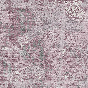 HomeRoots 8' Modern Abstract Pink Charcoal Ivory Area Rug - Washable, UV Protected, Stain Resistant Design 693394