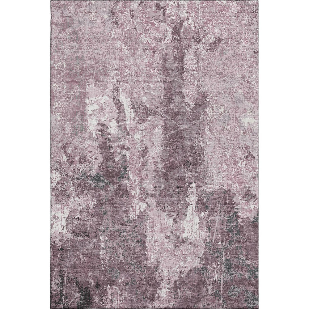 HomeRoots 10' X 14' Pink Charcoal Ivory Abstract Washable Area Rug – Stylish, Durable, and Stain-Resistant! 693396