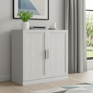 HomeRoots 31" White Wood Accent Cabinet - Stylish Storage Solution for Dining, Living & Bedroom Décor Needs 693398