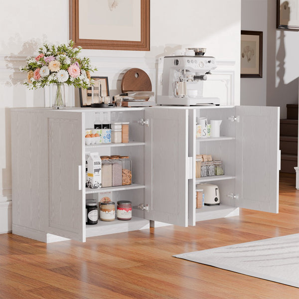 HomeRoots 31" White Wood Accent Cabinet - Stylish Storage Solution for Dining, Living & Bedroom Décor Needs 693398