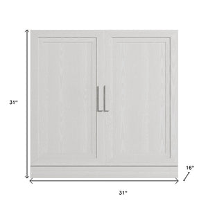 HomeRoots 31" White Wood Accent Cabinet - Stylish Storage Solution for Dining, Living & Bedroom Décor Needs 693398