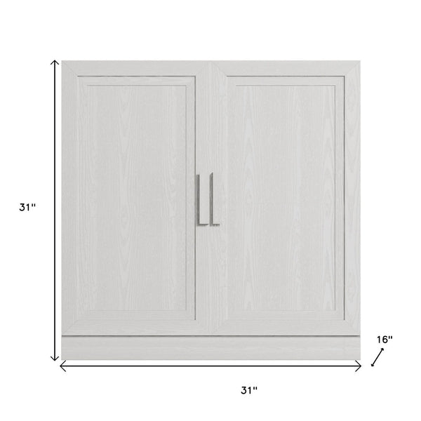 HomeRoots 31" White Wood Accent Cabinet - Stylish Storage Solution for Dining, Living & Bedroom Décor Needs 693398