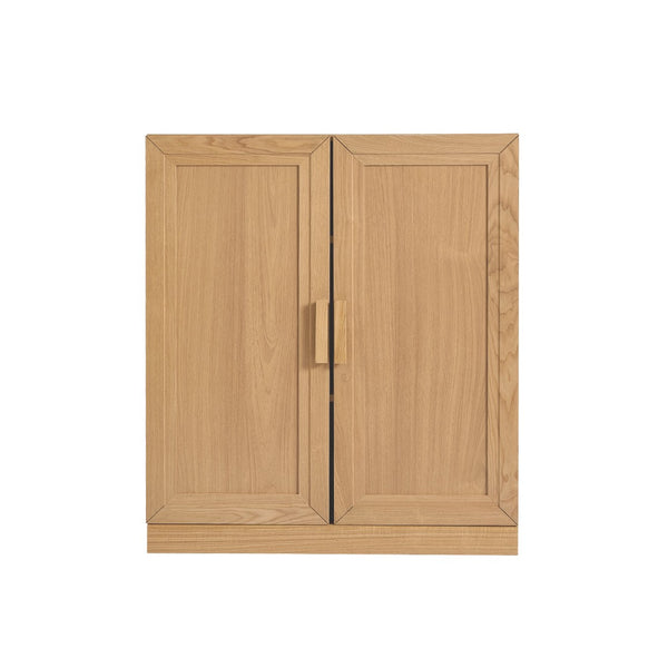 HomeRoots 31" Natural Wood Corner Accent Cabinet – Stylish Storage Solution for Any Room, Compact Design! 693399