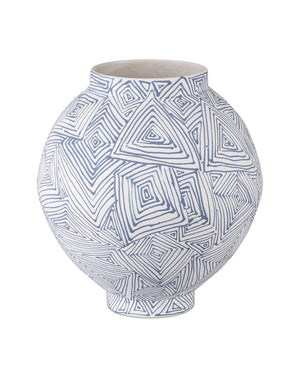Blue Zag Vase