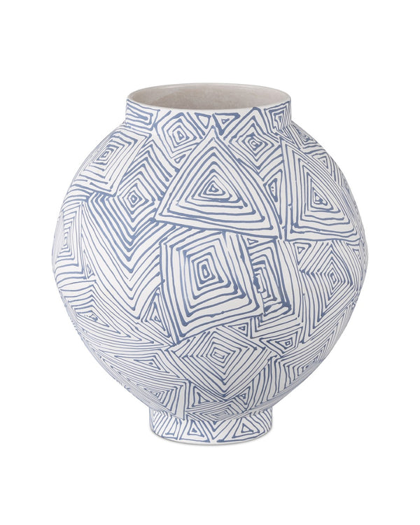 Blue Zag Vase