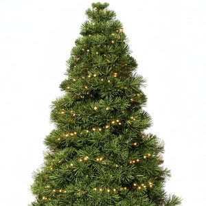 HomeRoots 7.5' Pre-Lit Full Spruce Christmas Tree - Lifelike Design with 120 Warm LEDs for Effortless Holiday Charm 108 693410
