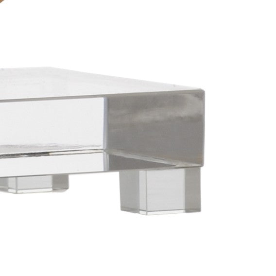 Chelsea House Gold Laurel Lamp With Antique Gold Leaf On Clear Crystal Pedestal — 26" Statement Table Lamp для Interiors 69342