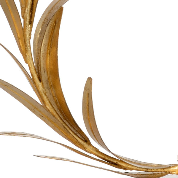 Chelsea House Gold Laurel Lamp With Antique Gold Leaf On Clear Crystal Pedestal — 26" Statement Table Lamp для Interiors 69342