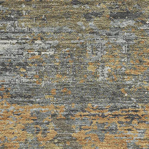 HomeRoots 9' X 12' Gold Gray Silver Abstract Washable Area Rug - Durable, Stylish, UV Protected for High-Traffic Spaces 693431