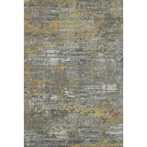 HomeRoots 10' Contemporary Gold, Gray & Silver Abstract Area Rug - Washable, UV-Protected & Stain Resistant! 693432