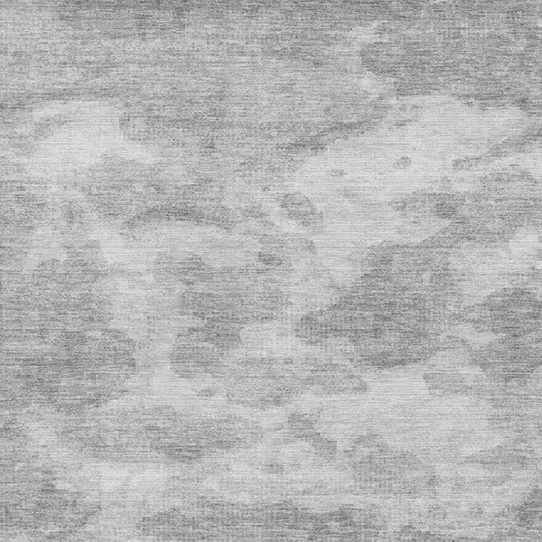 HomeRoots 9' X 12' Stylish Silver & Gray Abstract Area Rug - Washable, UV Protected, Durable for High-Traffic Areas 693443