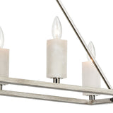 White Stone 48'' Wide 8-Light Linear Chandelier - Polished Nickel 69348/8 Elk Lighting