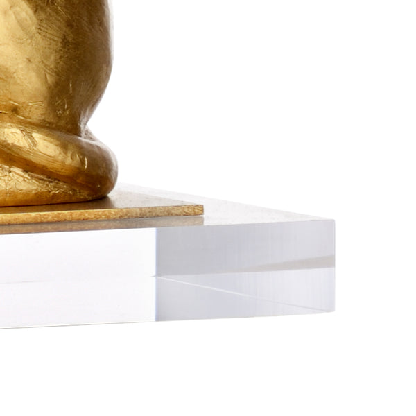 Chelsea House Flossie Hand-Finished Antique Gold Leaf Table Lamp Left — 23.5" Sculptural Resin With Acrylic Base 69350