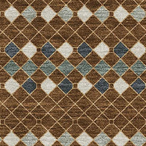 HomeRoots 10' X 14' Striped Washable Area Rug in Brown, Gray & Ivory - UV Protection for Stylish Spaces! 693522