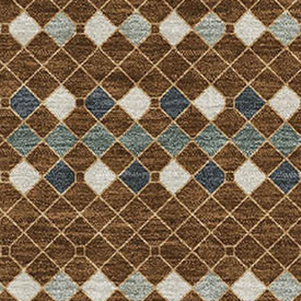 HomeRoots 10' X 14' Striped Washable Area Rug in Brown, Gray & Ivory - UV Protection for Stylish Spaces! 693522