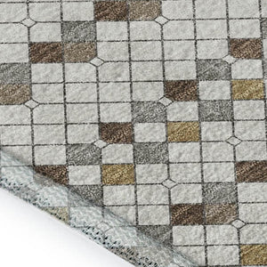 HomeRoots 5' X 8' Washable Striped Area Rug in Ivory, Brown & Gray - UV Protected, Pet-Friendly, Stylish Design! 693524