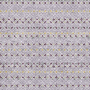HomeRoots 5' X 8' Striped Area Rug in Lavender, Gold & Gray - Washable, UV-Protected for Family Spaces! 693536