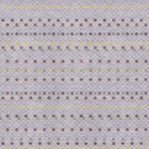 HomeRoots 10' Stylish Lavender, Gold & Gray Striped Washable Area Rug with UV Protection for Modern Living Spaces 693540