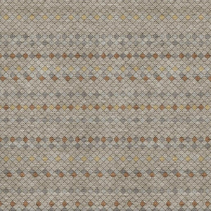 HomeRoots 8' Taupe Copper & Gold Striped Area Rug - Washable, UV-Protected, Durable for Stylish Living Spaces 693568
