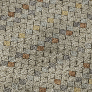 HomeRoots 9' X 12' Taupe Copper & Gold Striped Washable Area Rug - UV Protected, Soft, Durable & Stylish 693569