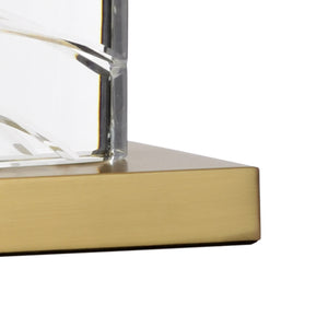 Chelsea House Summerset Crystal Lamp With Patterned Clear Crystal & Antique Brass Accents For Elegant Lighting 69357