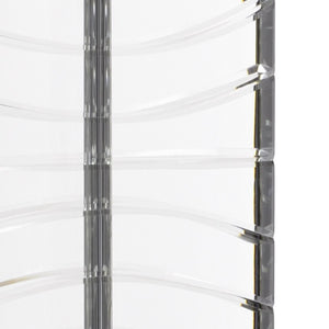 Chelsea House Summerset Crystal Lamp With Patterned Clear Crystal & Antique Brass Accents For Elegant Lighting 69357