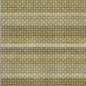 HomeRoots 5' X 8' Striped Washable Area Rug in Artichoke Green, Beige & Gray – UV Protected & Durable Design 693572