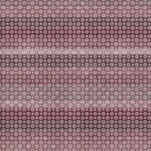HomeRoots 8' Burgundy Merlot & Pink Striped Washable Area Rug - UV Resistant, Durable, & Easy Care for Homes 693586