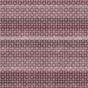 HomeRoots 10' X 14' Burgundy Merlot & Pink Striped Washable Area Rug with UV Protection for Living Spaces 693588