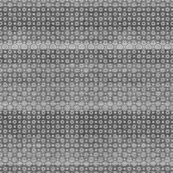 HomeRoots 9' X 12' Stylish Gray Silver Charcoal Striped Area Rug – Washable, UV-Protected & Perfect for High-Traffic Spaces! 693593