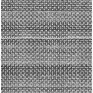 HomeRoots 10' Gray Silver Charcoal Striped Washable Area Rug - UV Protected, Durable, Stain Resistant Design 693594