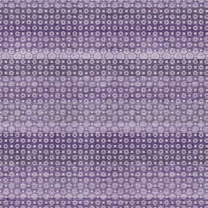 HomeRoots 9' X 12' Striped Lavender and Lilac Washable Area Rug - UV Protected, Stain Resistant, Soft Touch 693599