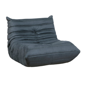 English Elm Luxury Plush Accent Chair with Button Tufting and Microfiber Cover, Wide Seat, Non-Slip Base, Cozy Living Room Lounge Piece Charcoal 32.5 L x 39 W x 27 H B011P271960