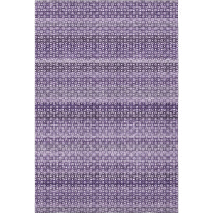 HomeRoots 10' X 14' Lavender and Lilac Striped Area Rug - UV Protected, Stain Resistant, Non-Slip Design! 693600