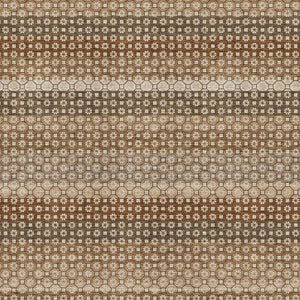 HomeRoots 8' Striped Washable Area Rug in Taupe, Rust & Brown – Durable, UV-Protected, Stain-Resistant Design 693616