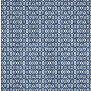 HomeRoots 5' Blue and Ivory Geometric Washable Area Rug with UV Protection - Durable, Stylish, Non-Slip Design 693638