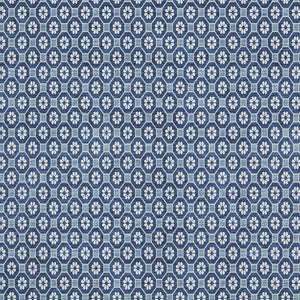 HomeRoots 8' Stylish Blue and Ivory Geometric Washable Area Rug with UV Protection for High-Traffic Spaces 693640