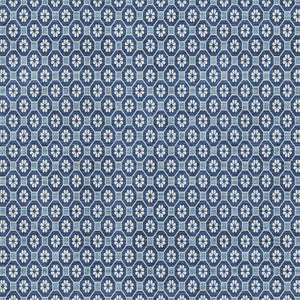 HomeRoots 10' Blue and Ivory Geometric Washable Area Rug with UV Protection - Durable, Stylish, Non-Slip Design! 693642